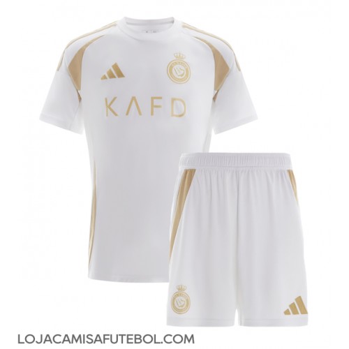 Camisa de Futebol Al-Nassr Equipamento Alternativo Infantil 2024-25 Manga Curta (+ Calças curtas)